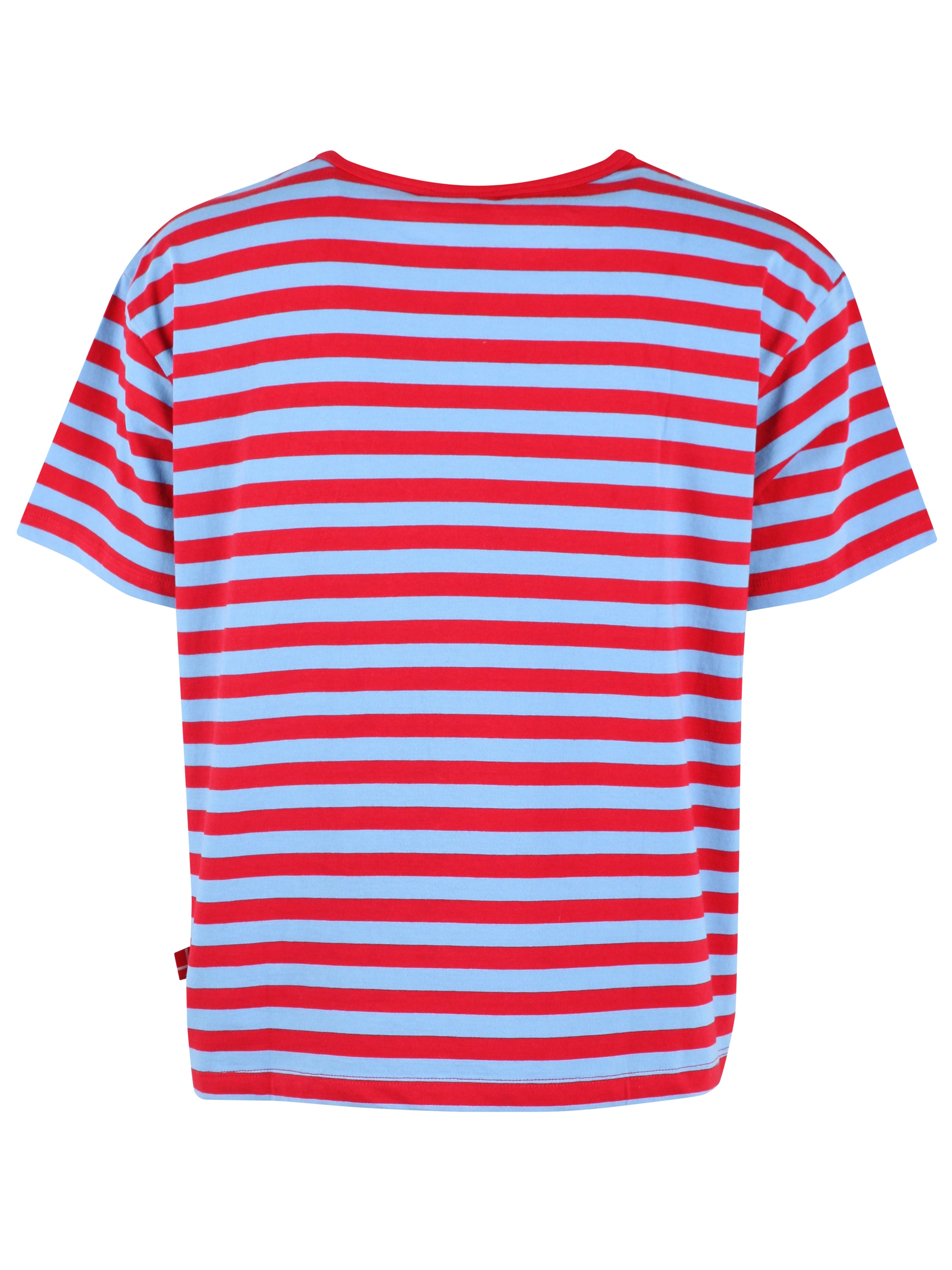 Danebasic Boxy Stripe Tee Bright Porcelaine/Dark Red SVANE