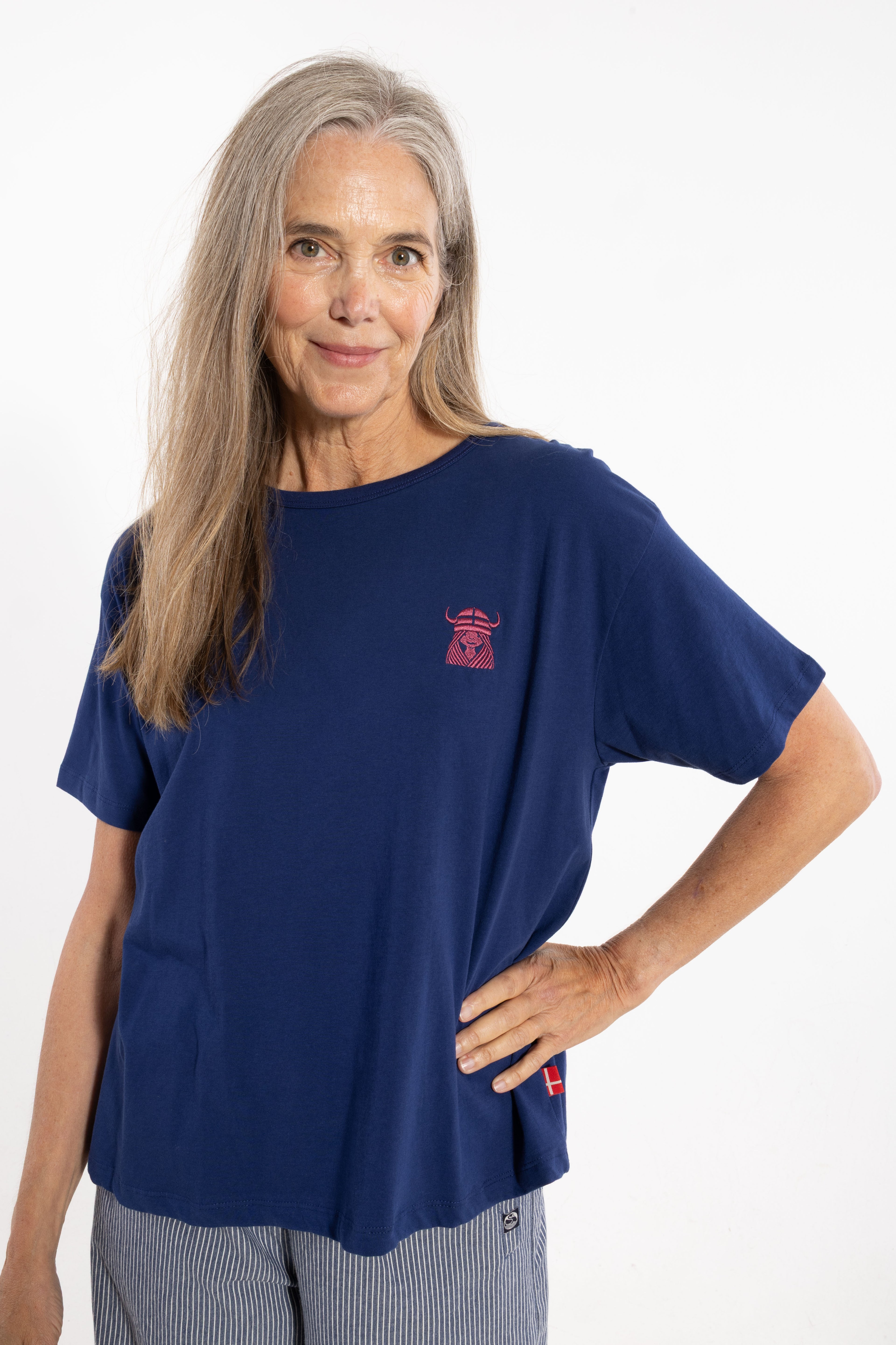 Danebasic Boxy Tee Dark Blue FREJA