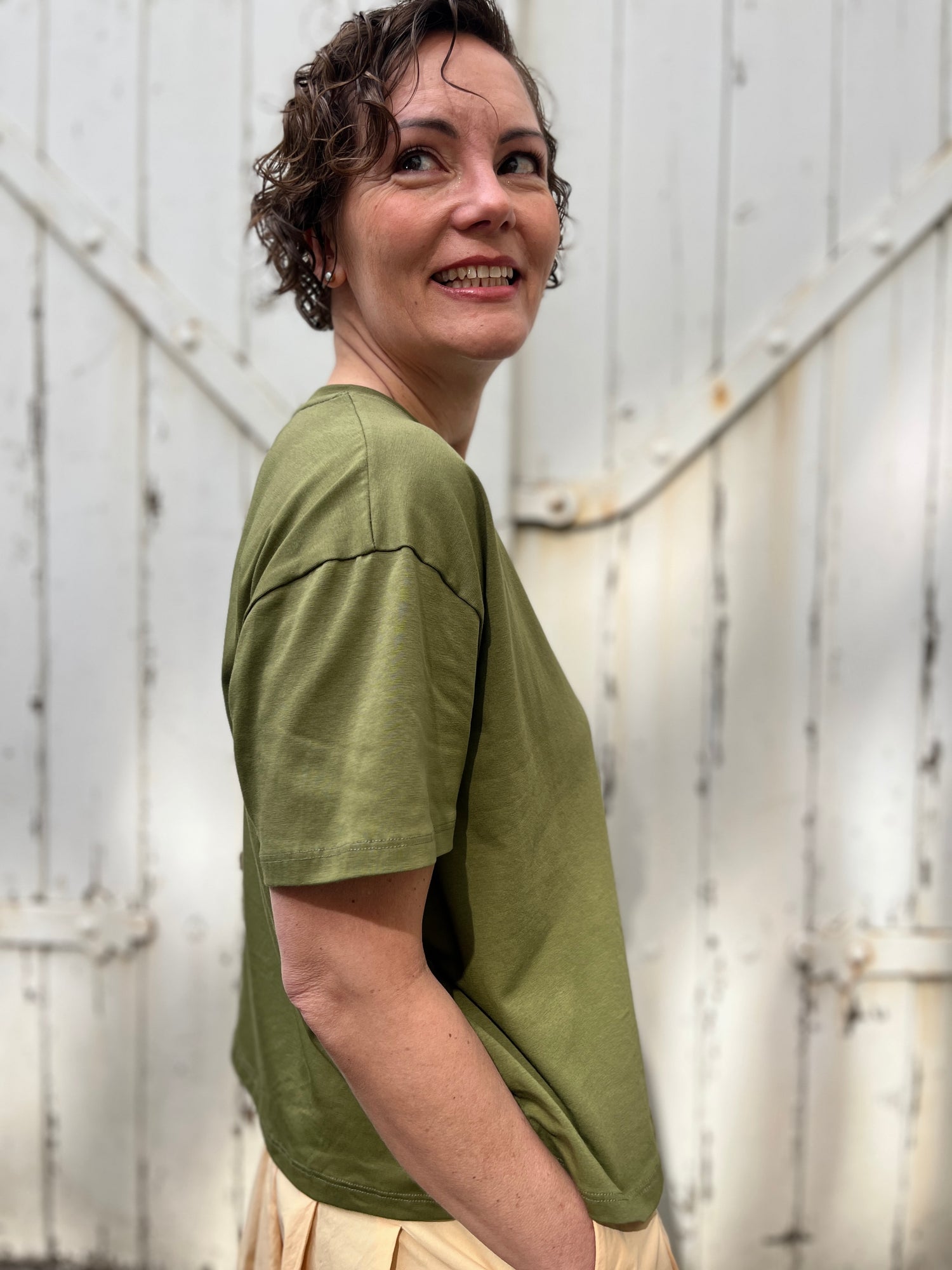 Danebasic Boxy Tee Olive