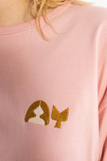 Danebasic Boxy Tee Soft Rose HAVFRUE