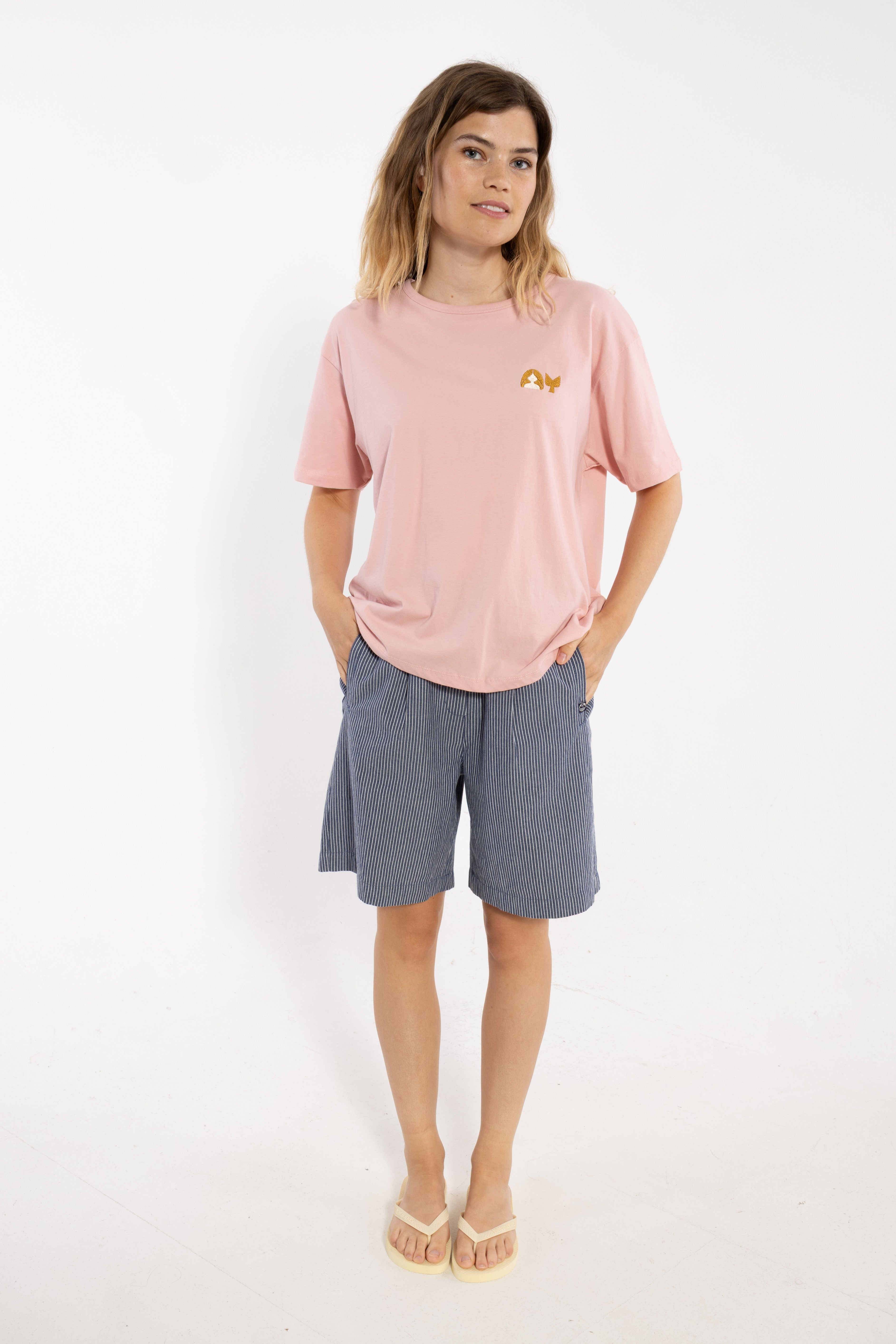 Danebasic Boxy Tee Soft Rose HAVFRUE
