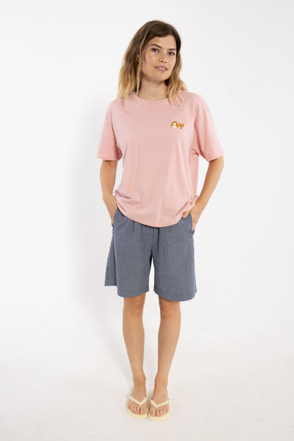 Danebasic Boxy Tee Soft Rose HAVFRUE