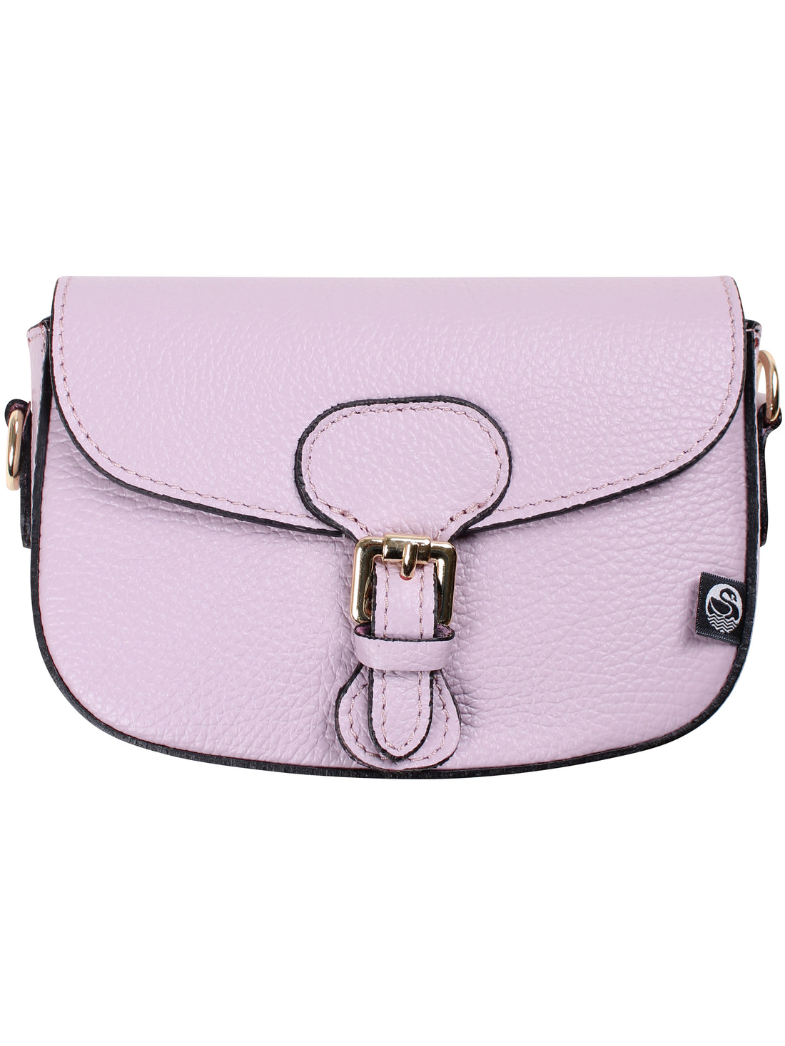 Lyslilla læder skuldertaske lavet af ægte italiensk læder.