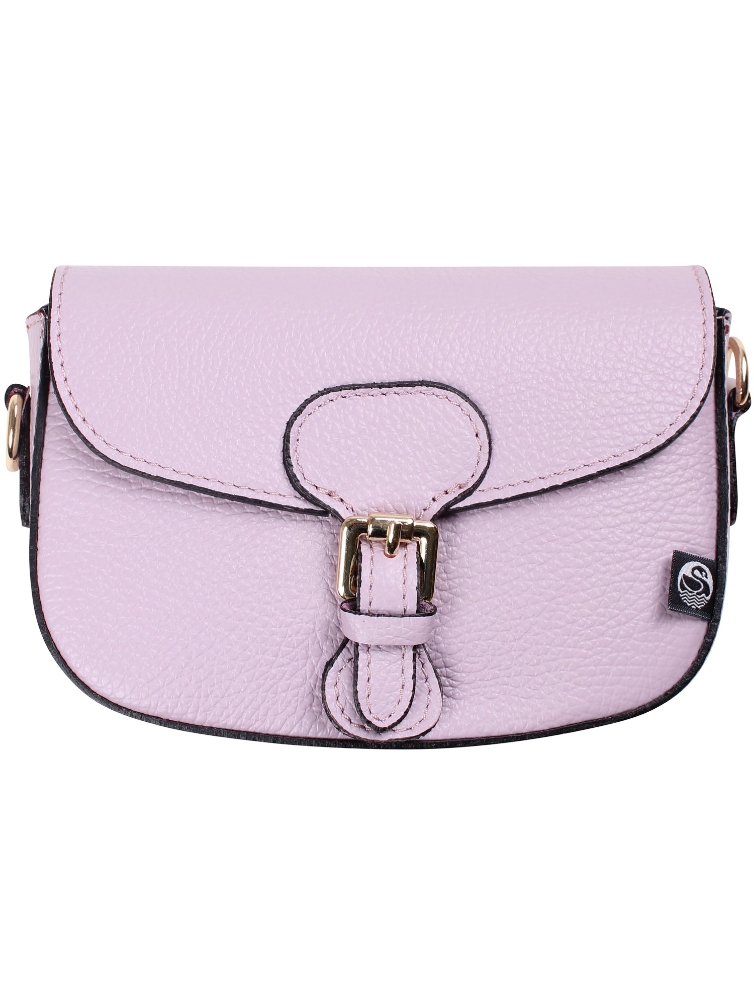 Lyslilla læder skuldertaske lavet af ægte italiensk læder.