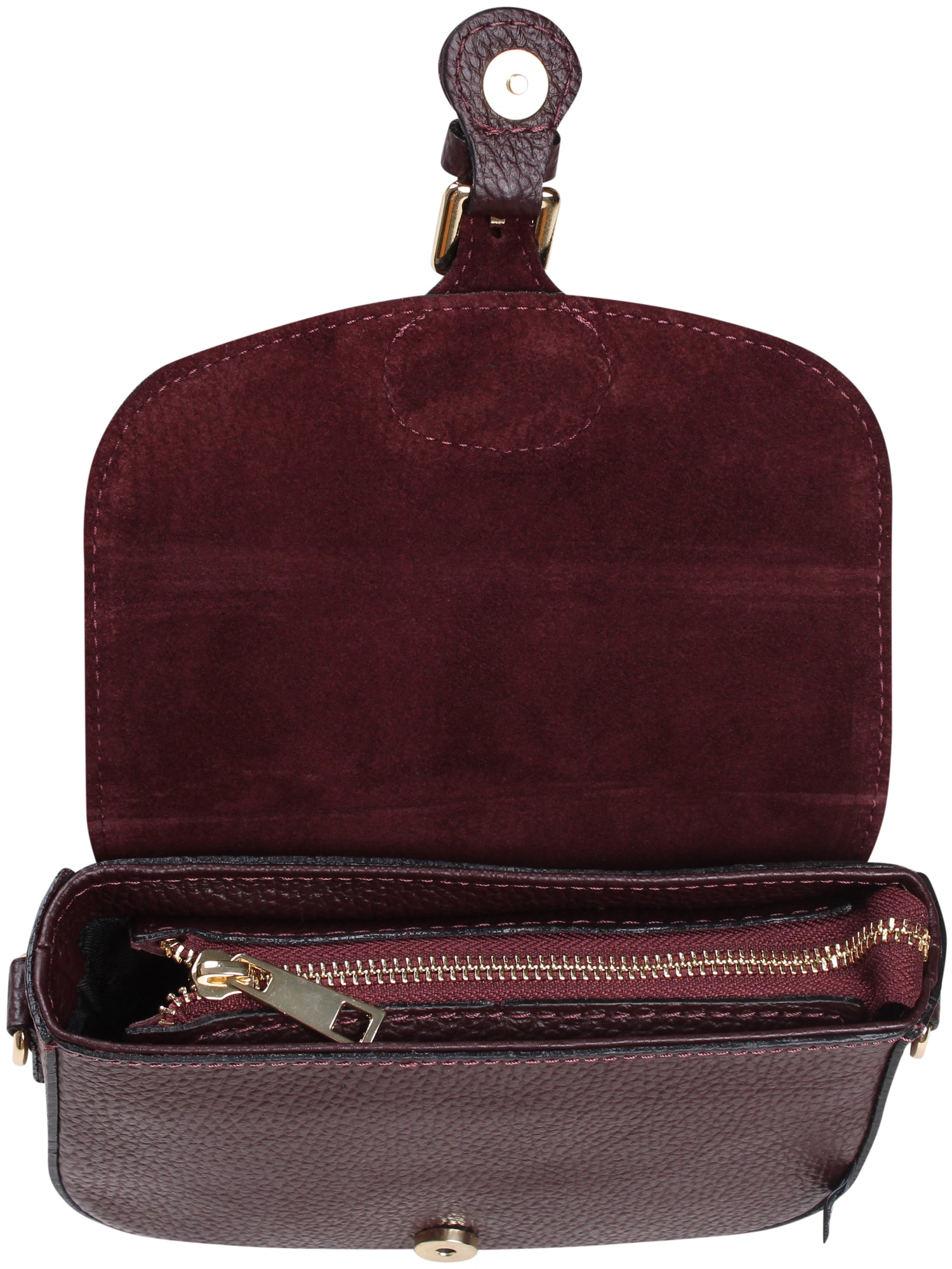 Danebernadotte Leather Shoulder Bag Red Wine