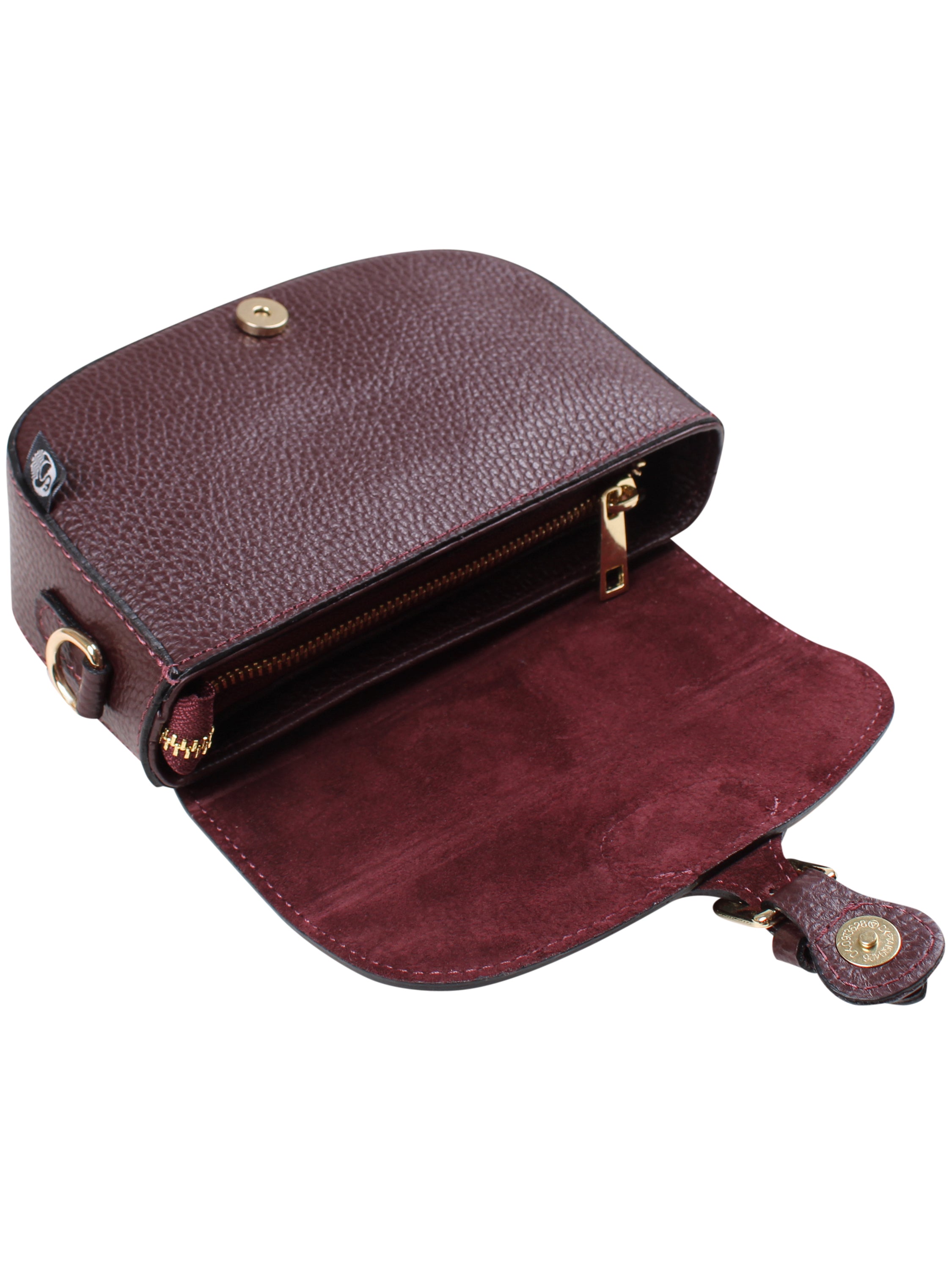 Danebernadotte Leather Shoulder Bag Red Wine