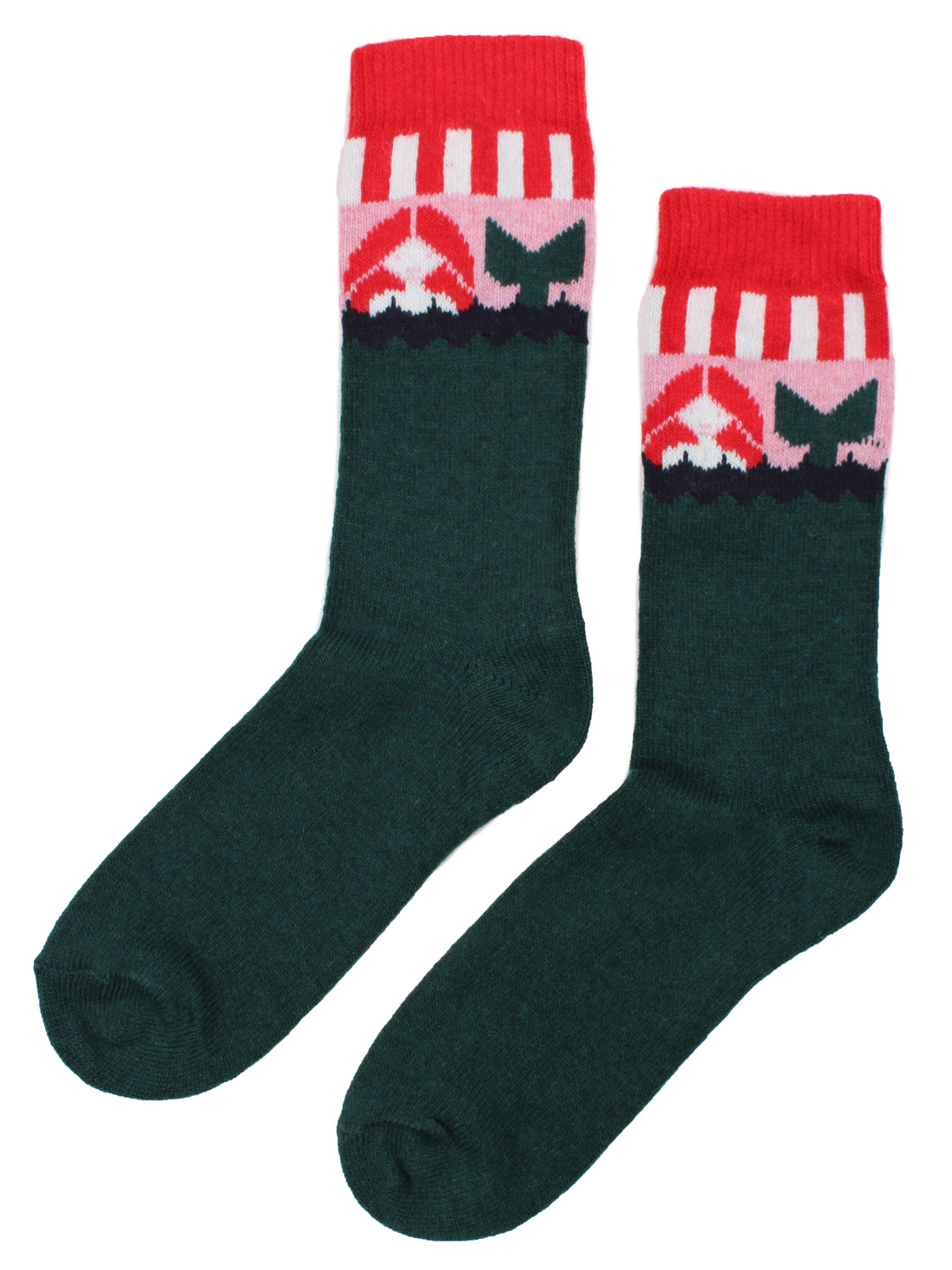 Danebrynhild Lambswool Socks Dark Forest HAVFRUE