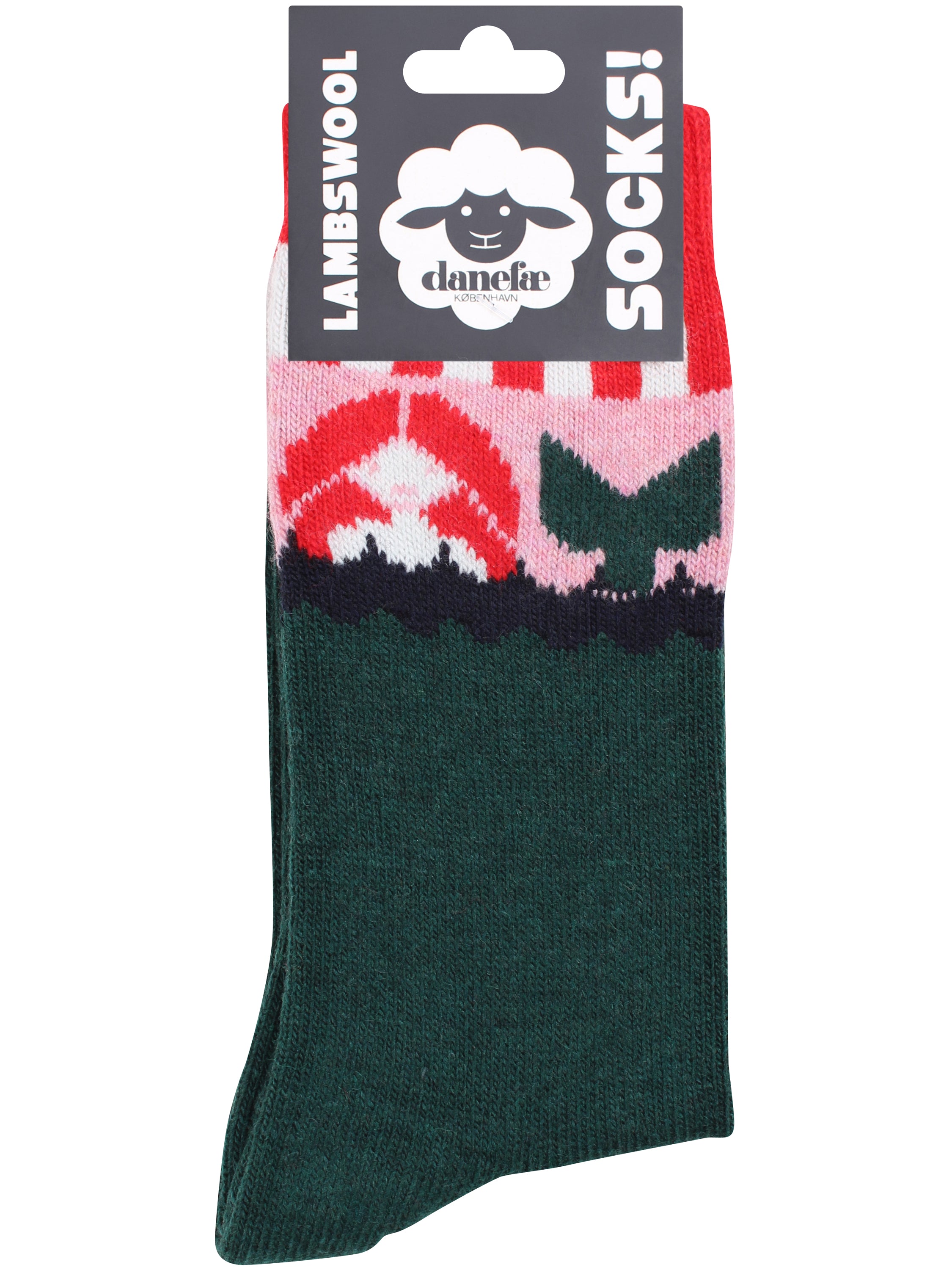 Danebrynhild Lambswool Socks Dark Forest HAVFRUE