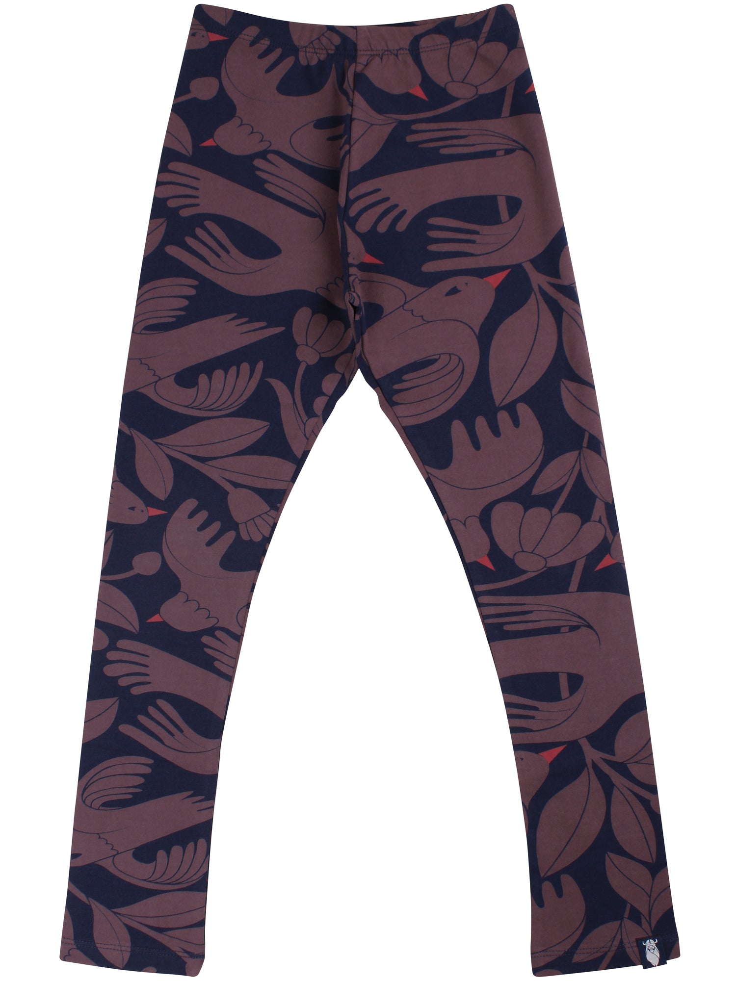 Søde leggings med mønster af fugle til børn