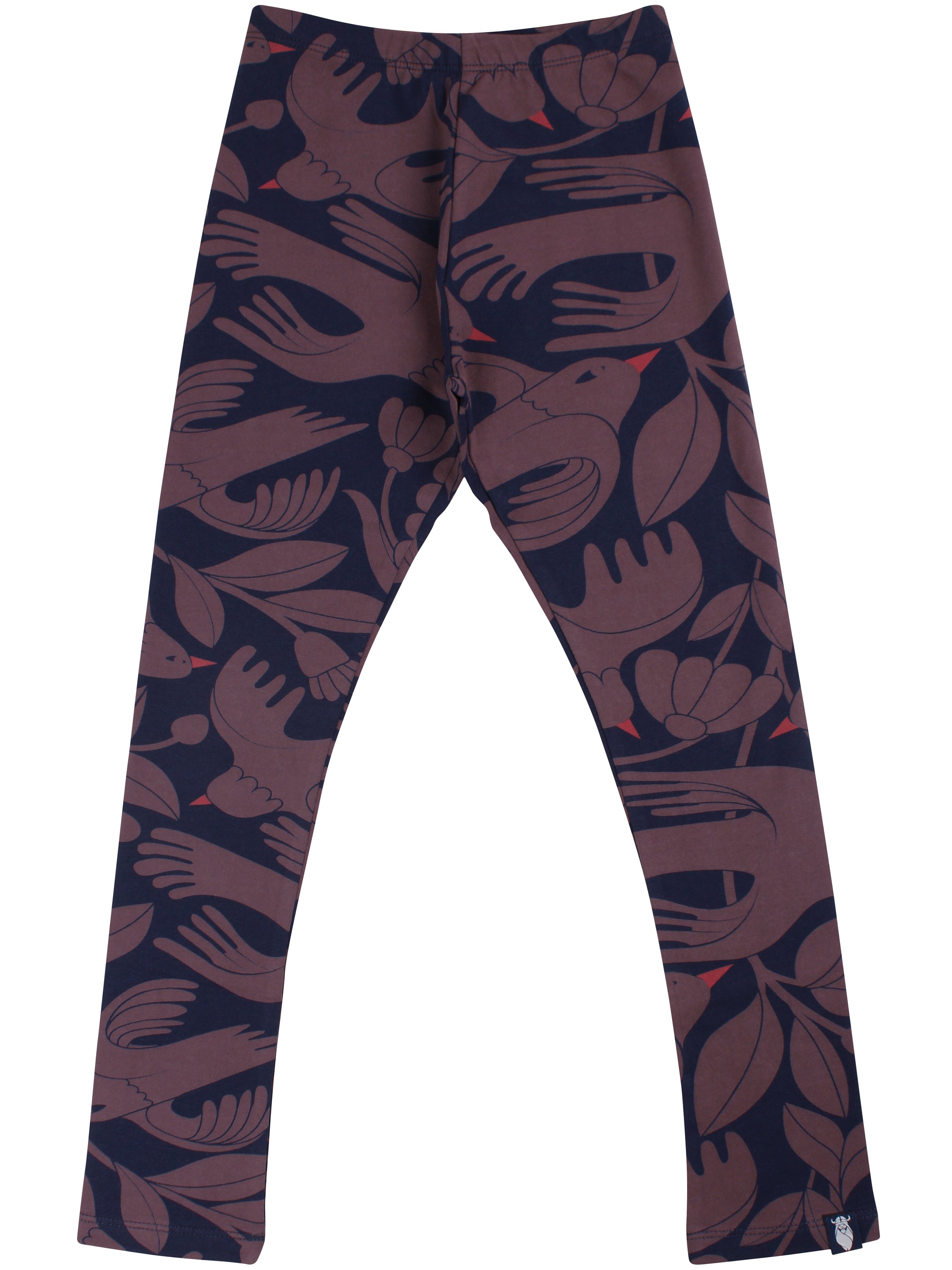 Søde leggings med mønster af fugle til børn