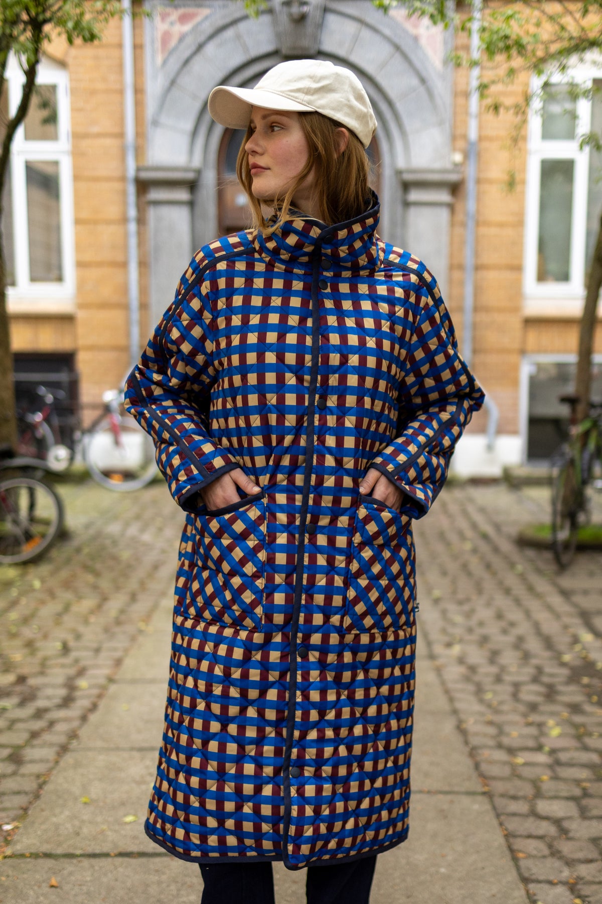 Danecherry Check Thermo Jacket Beige Plaid
