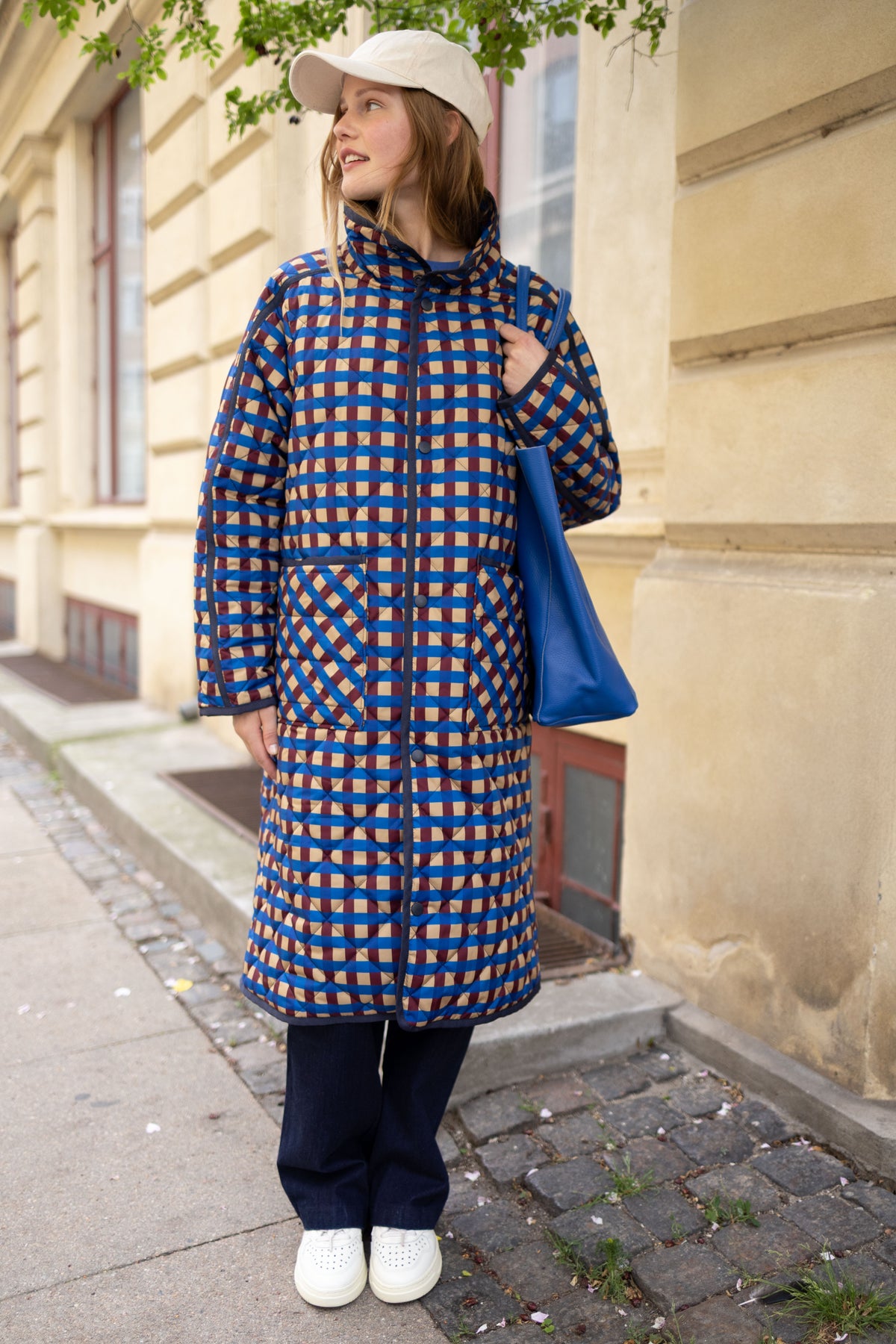 Danecherry Check Thermo Jacket Beige Plaid