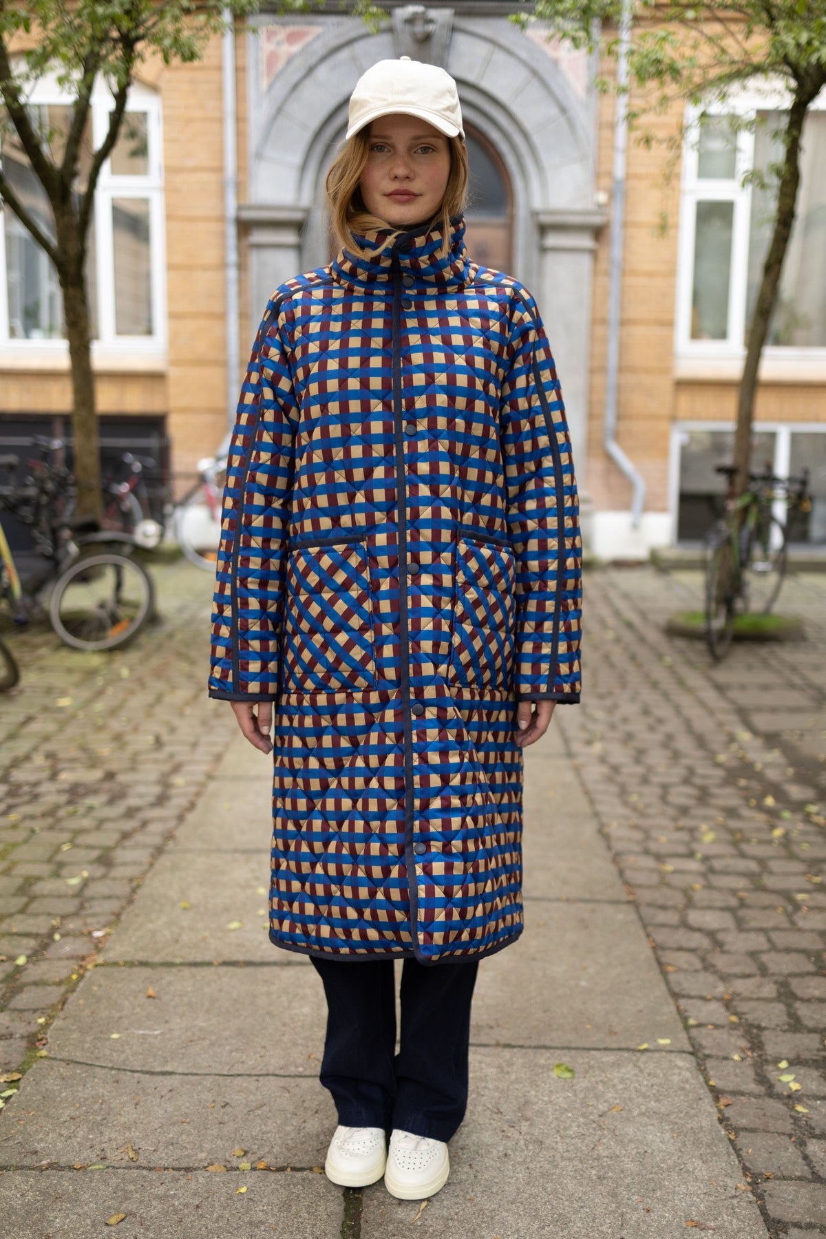 Danecherry Check Thermo Jacket Beige Plaid