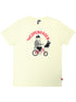 herre t-shirt med cyklende viking med hund