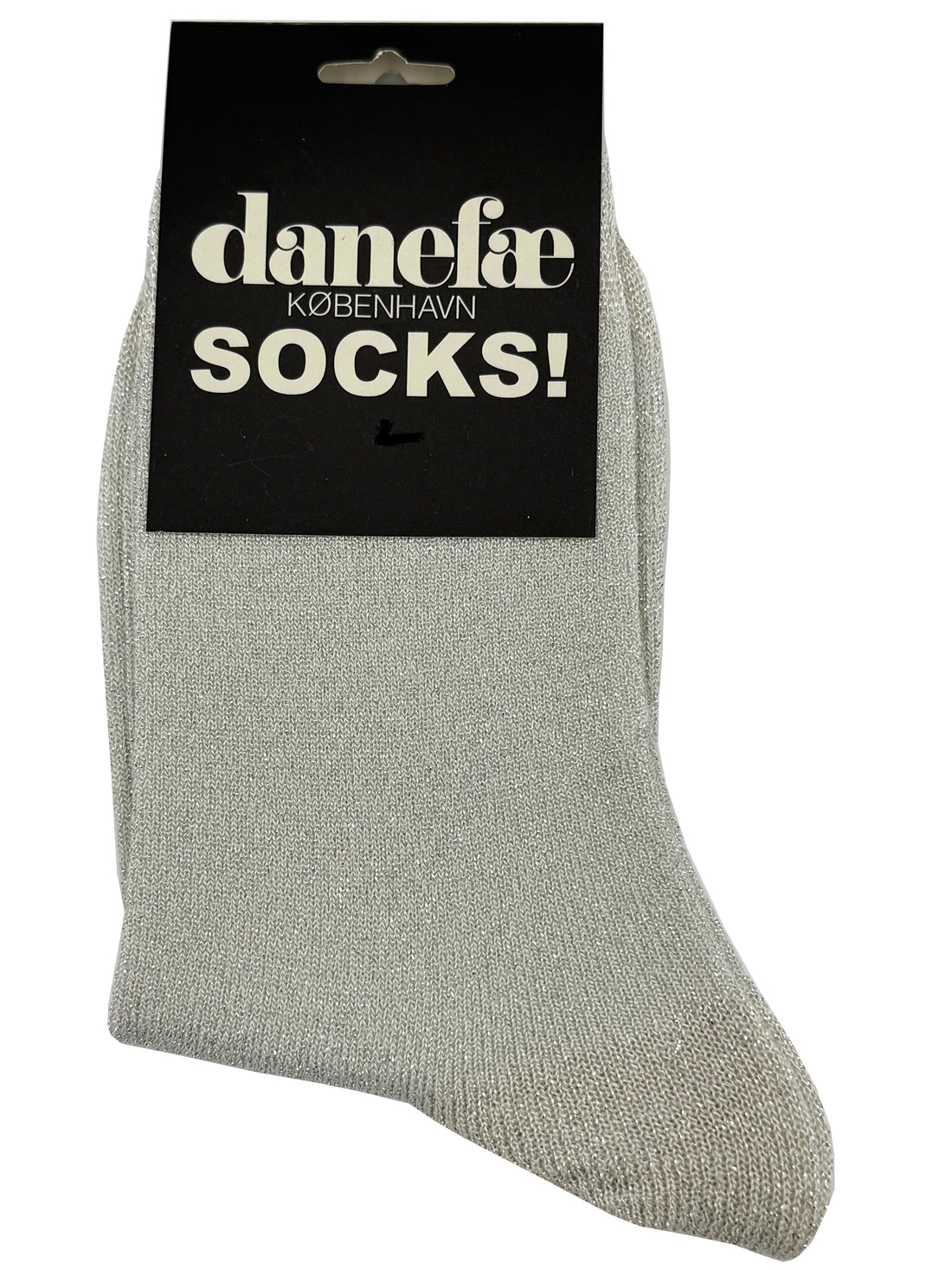 Søde hvide sokker med glitter i uldblanding