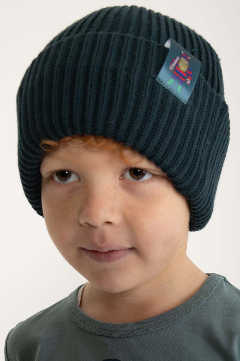 Daneby Cotton Beanie Dark Slate