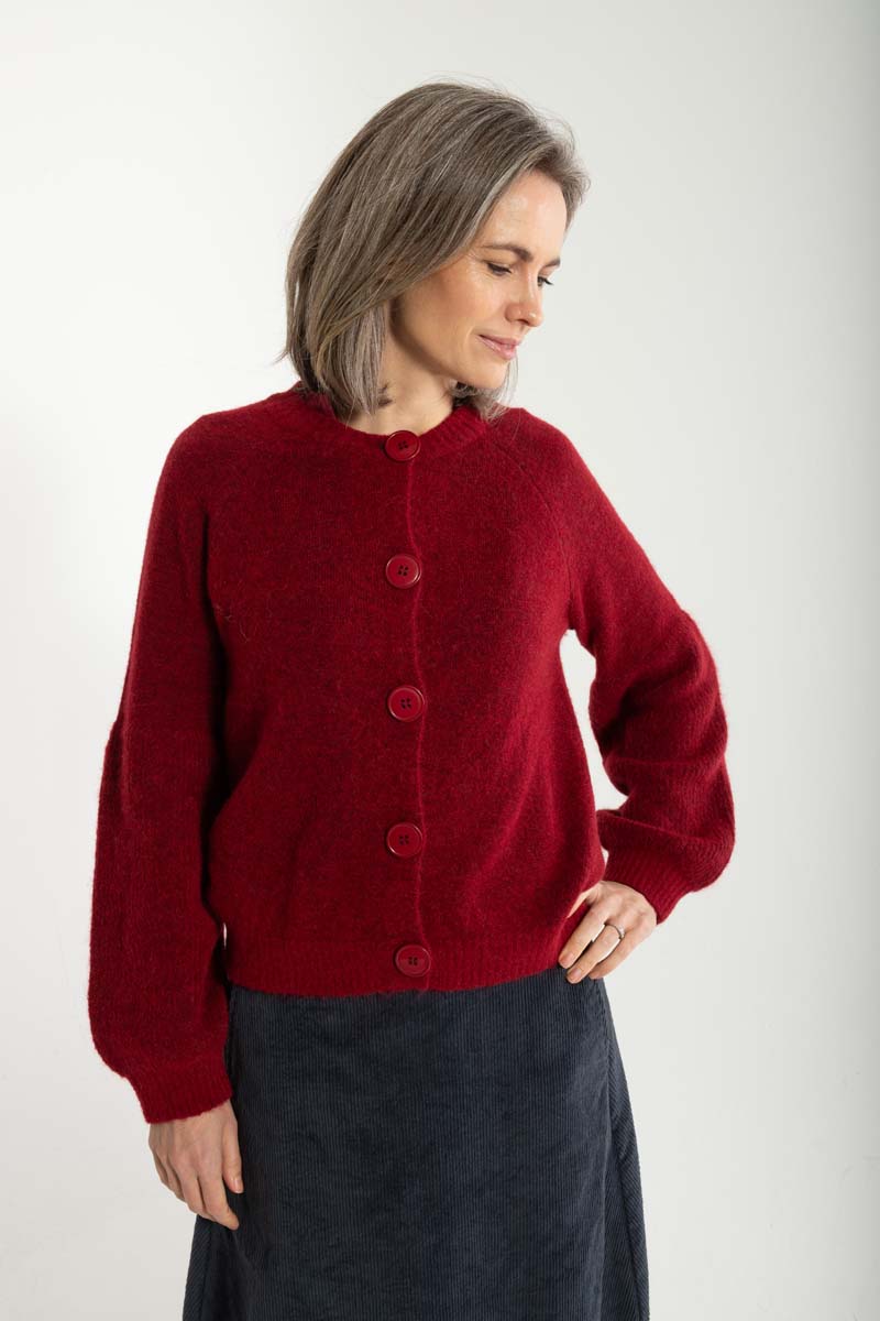 Danarnaq Alpaca Cardigan Bordeaux