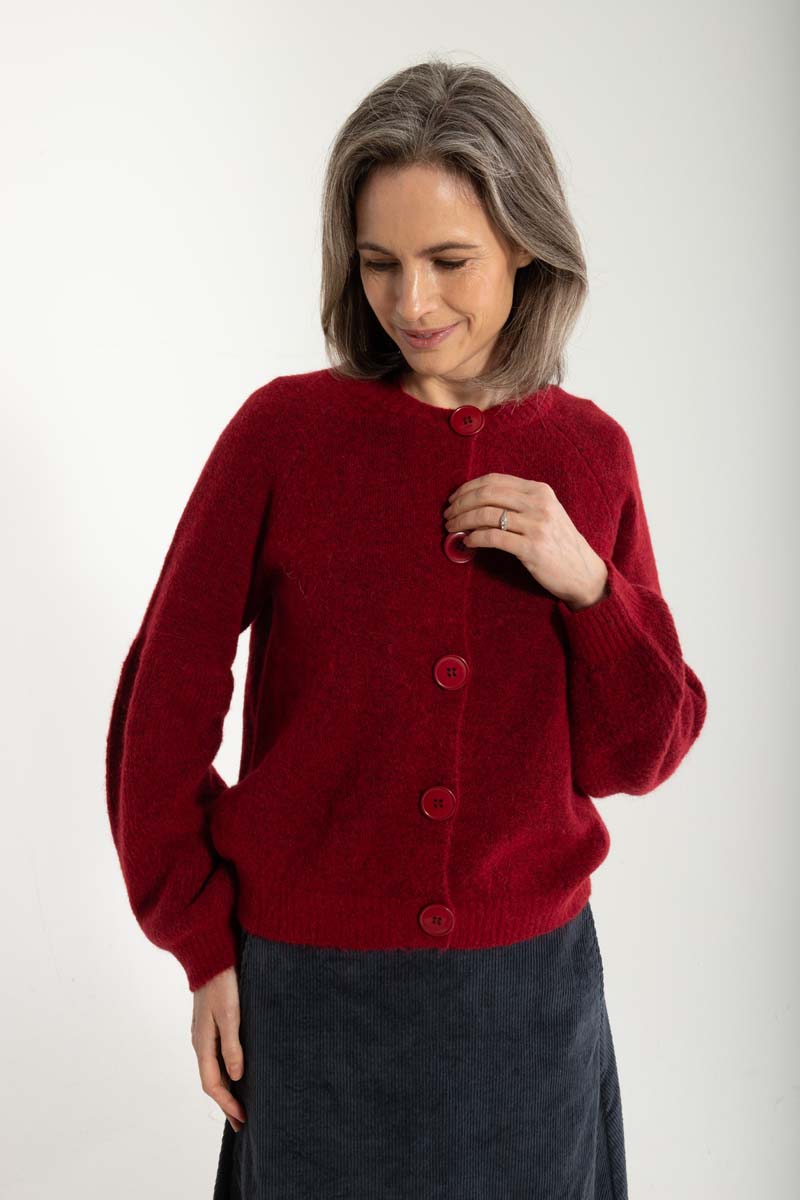 Danarnaq Alpaca Cardigan Bordeaux