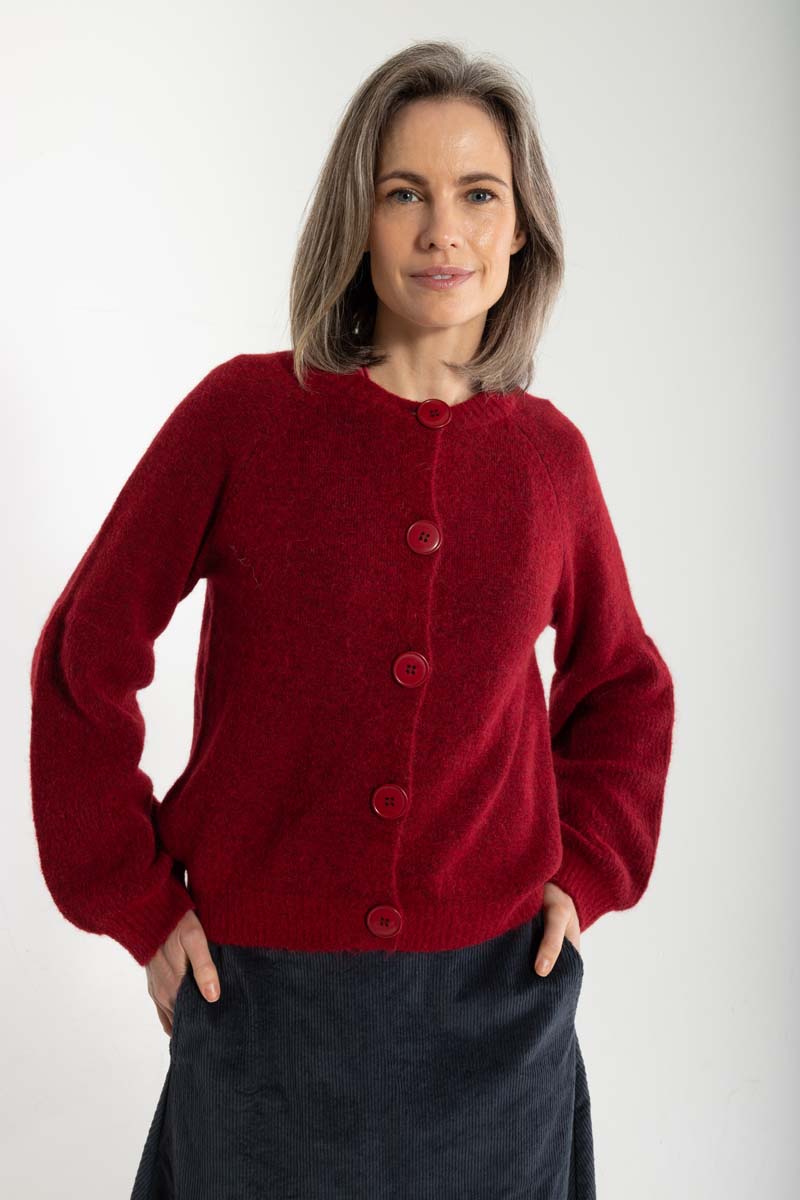 Danarnaq Alpaca Cardigan Bordeaux