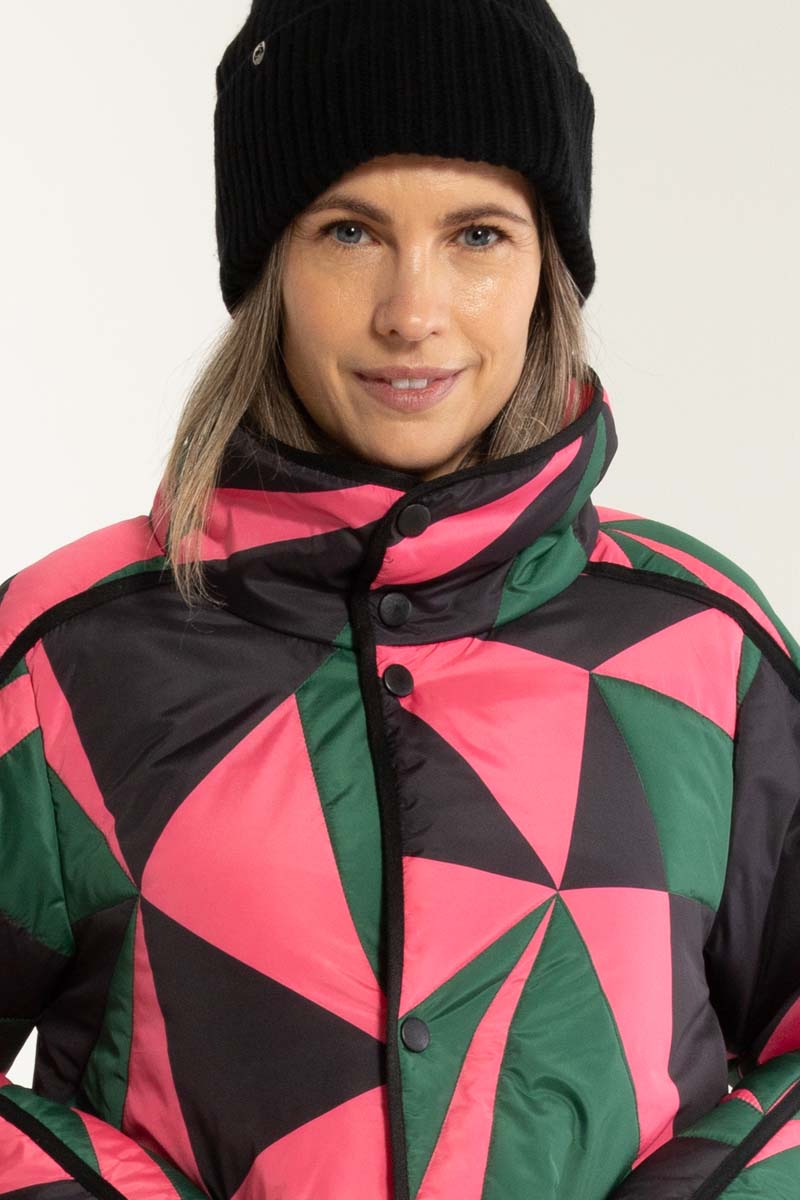 Danecherry Thermo Jacket Dark Pine/Black/Bright Pink