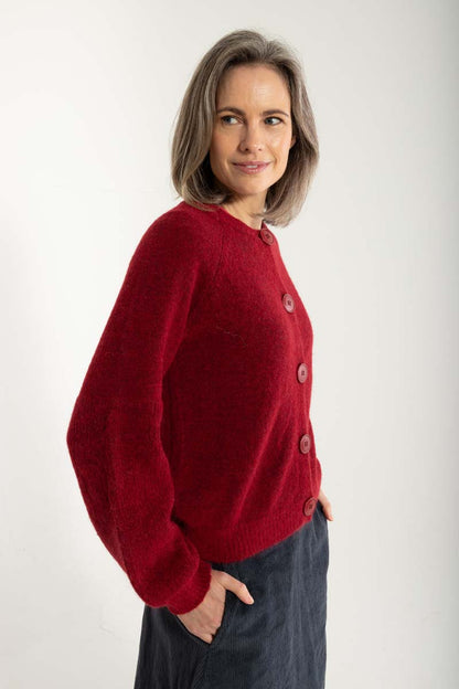 Danarnaq Alpaca Cardigan Bordeaux