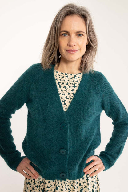 Danadorable Alpaca Cardigan Dark Slate