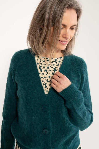 Danadorable Alpaca Cardigan Dark Slate