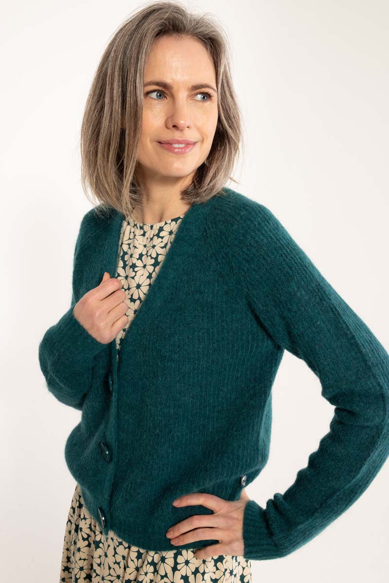 Danadorable Alpaca Cardigan Dark Slate