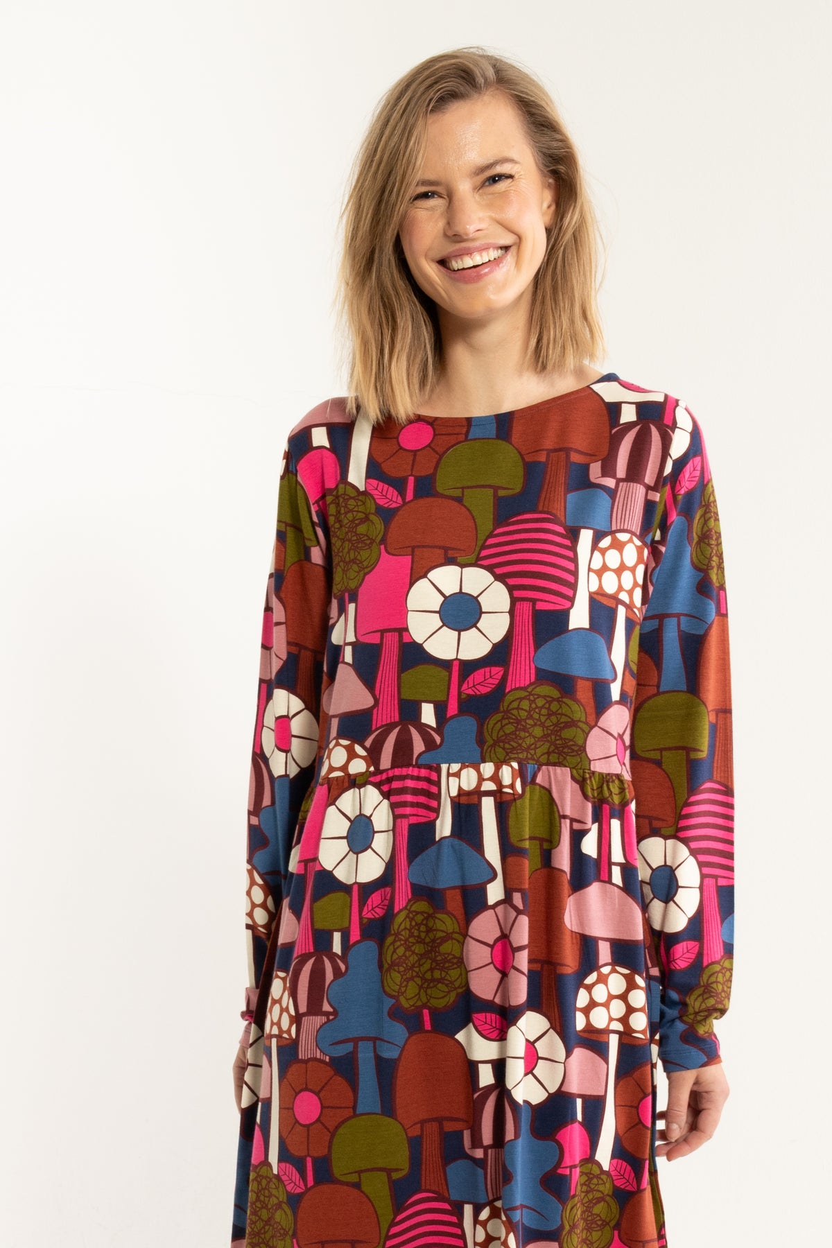 Danepoppy LS Modal Dress Dark Navy MYKOLOGI