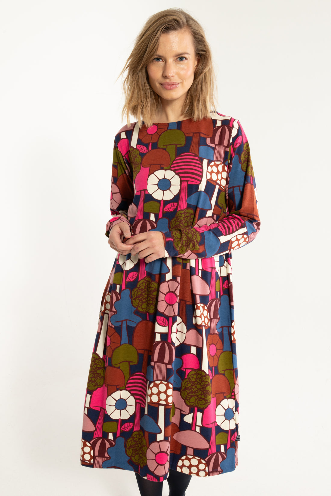 Danepoppy LS Modal Dress Dark Navy MYKOLOGI
