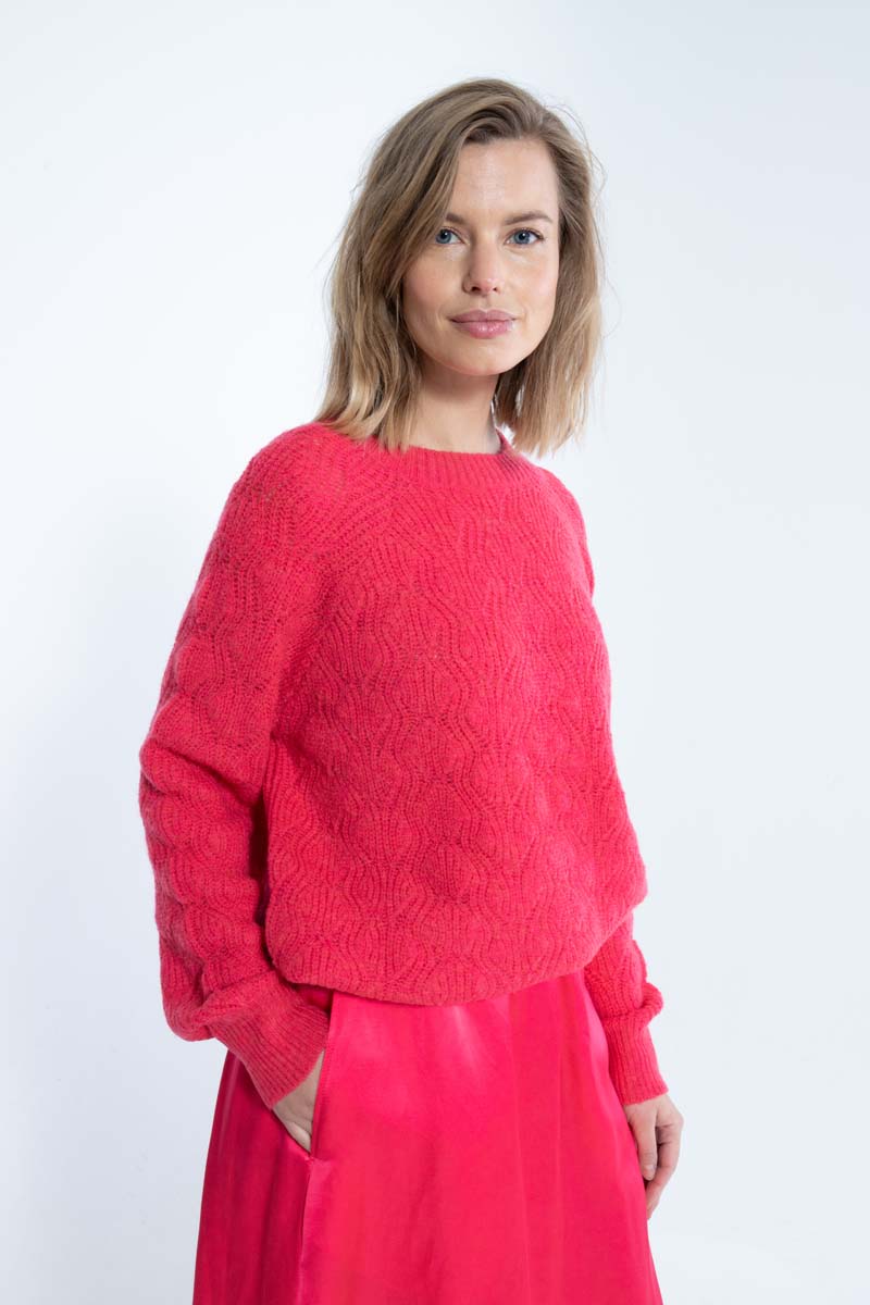 Danebirdie Wool Sweater Power Pink