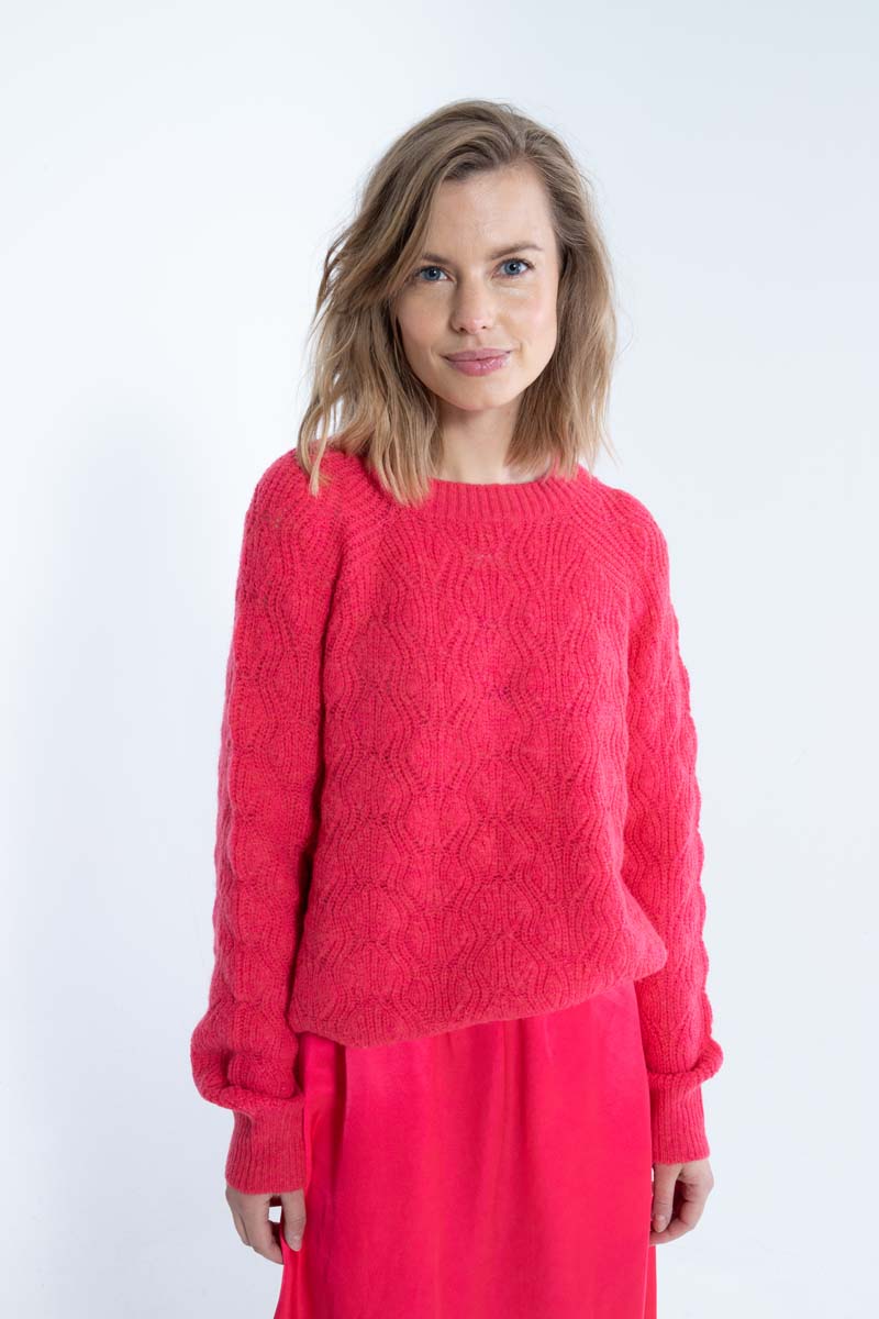 Danebirdie Wool Sweater Power Pink