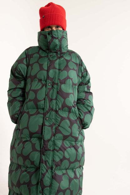 Danelamb Puffer Coat Black/Dark Pine