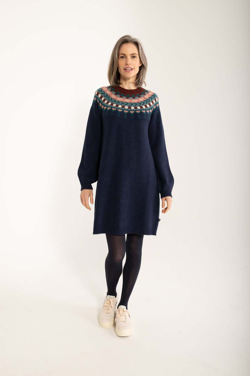 Danesukkertop Wool Sweater Dress Dark Navy