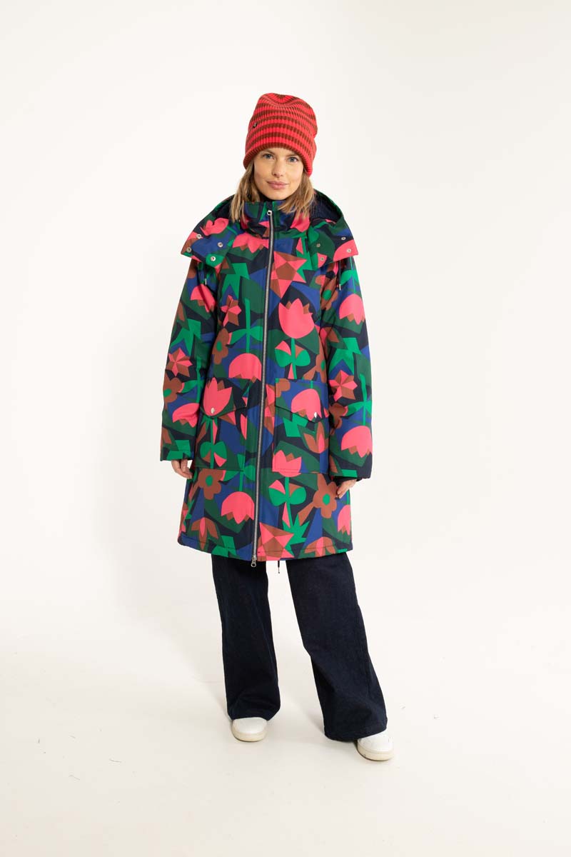 Daneturell Winter Coat Dark Navy GEOFLEUR