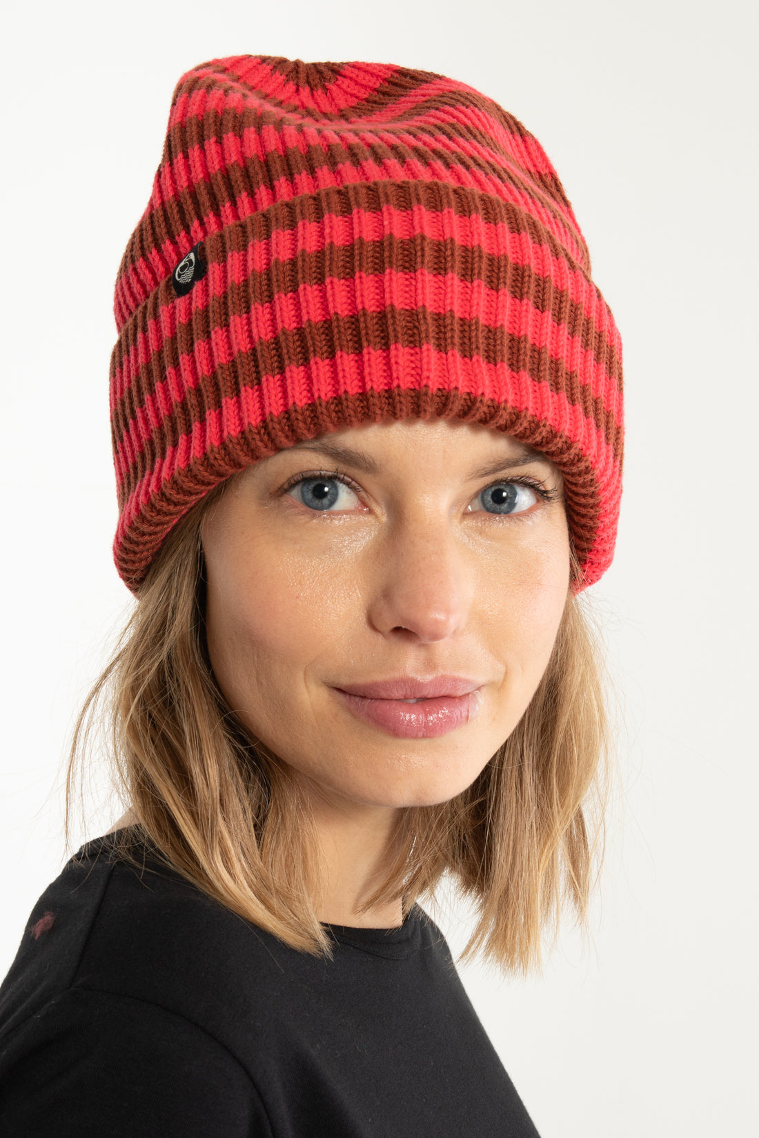 Danefolk Cotton Beanie Bright Pink/Rust