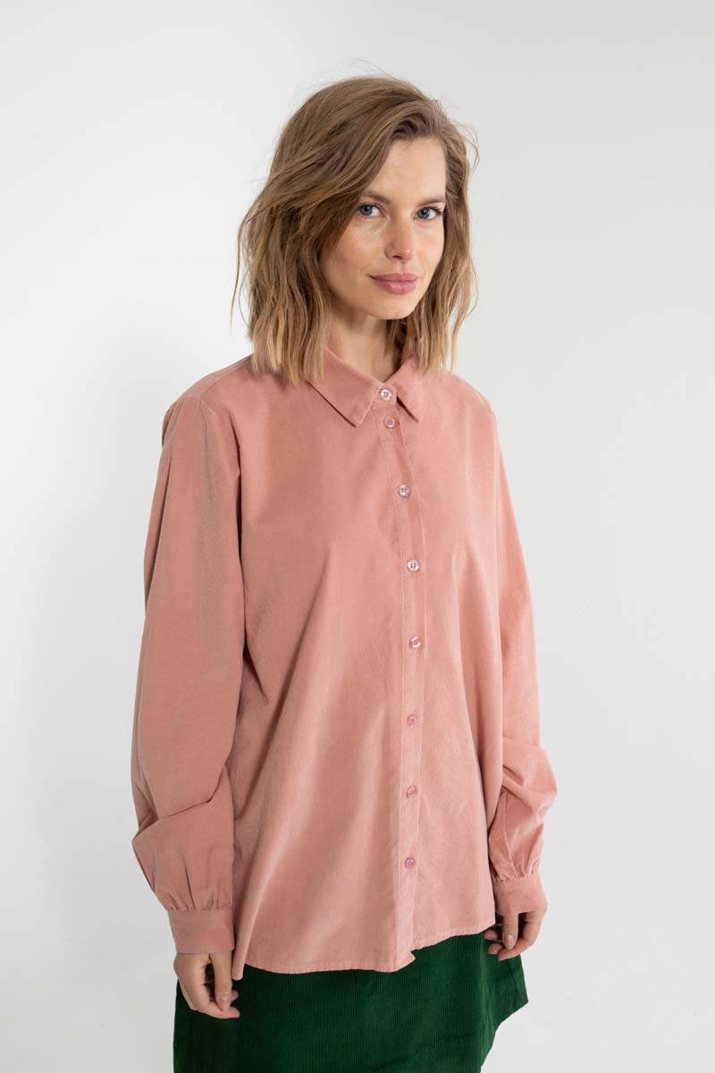 Danerosemary Cord Shirt Antique Rose