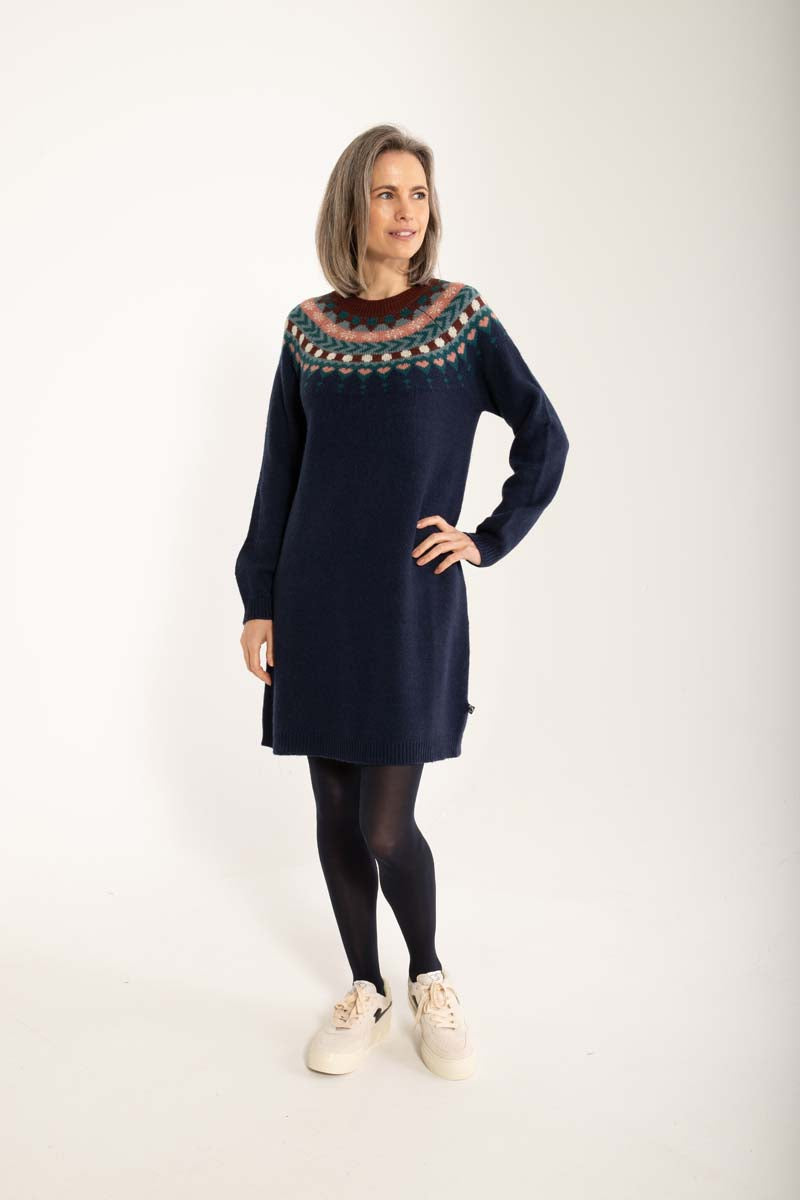 Danesukkertop Wool Sweater Dress Dark Navy