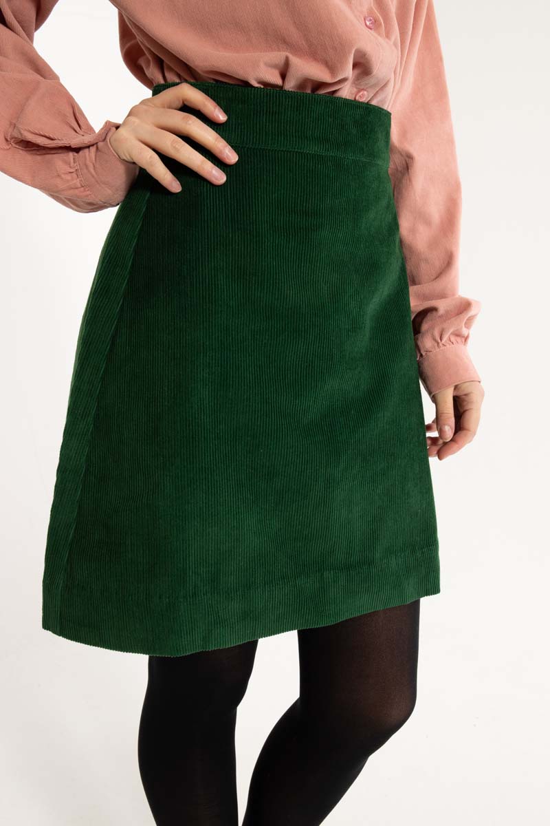 Danelondon Cord Skirt Dark Pine