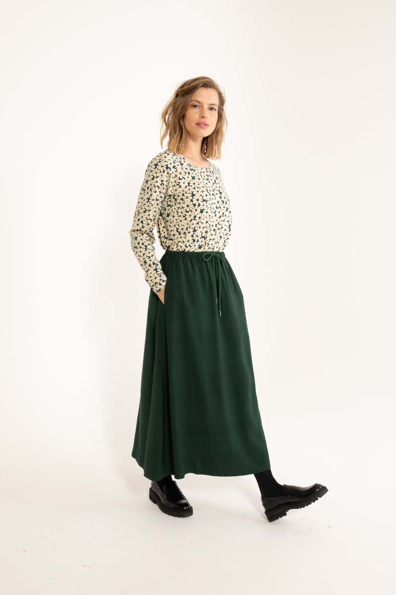 Daningrid Ecovero Skirt Dark Forest