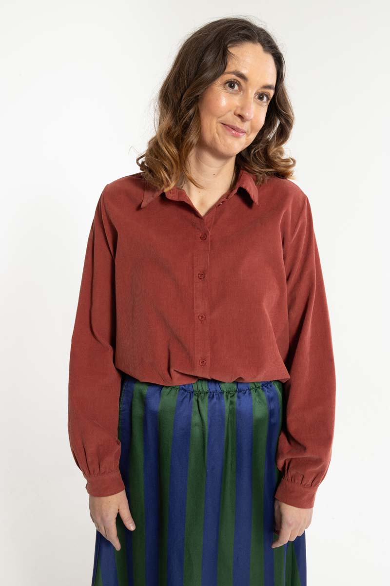 Danerosemary Cord Shirt Swedish Red