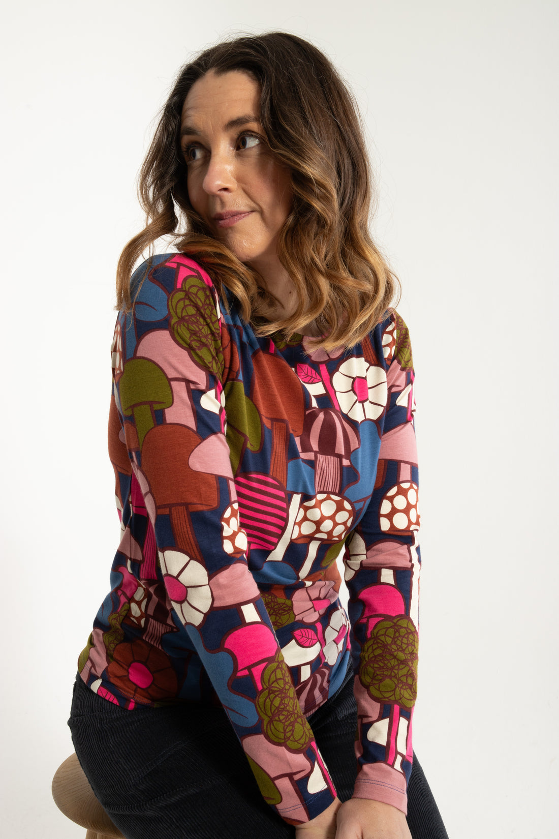 Daneboat Neck LS Modal Tee Dark Navy MYKOLOGI