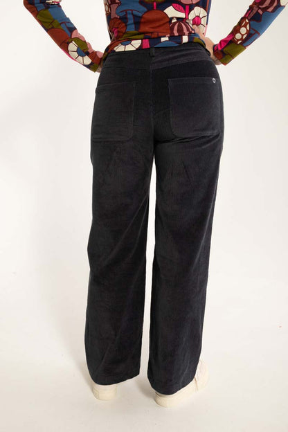 Danedaisy Cord Stretch Pants Dark Navy