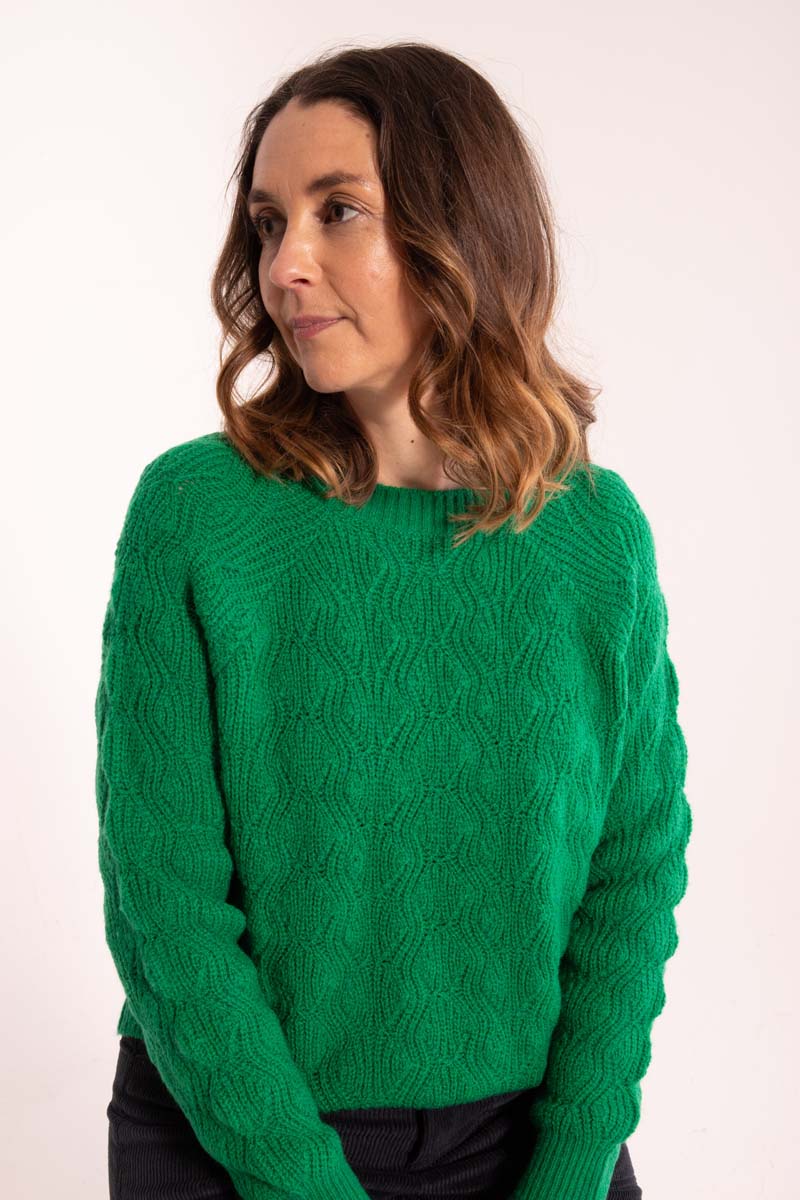 Danebirdie Wool Sweater Grass Green