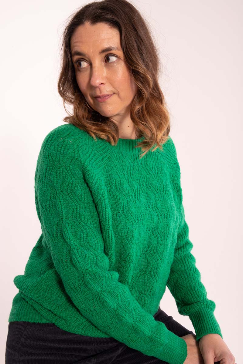 Danebirdie Wool Sweater Grass Green