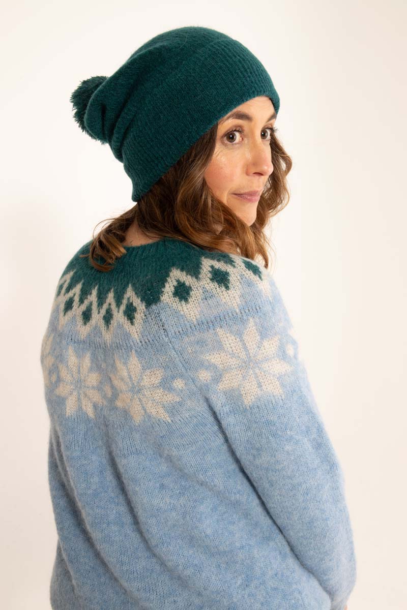 Danepeanut Alpaca Sweater Waterblue