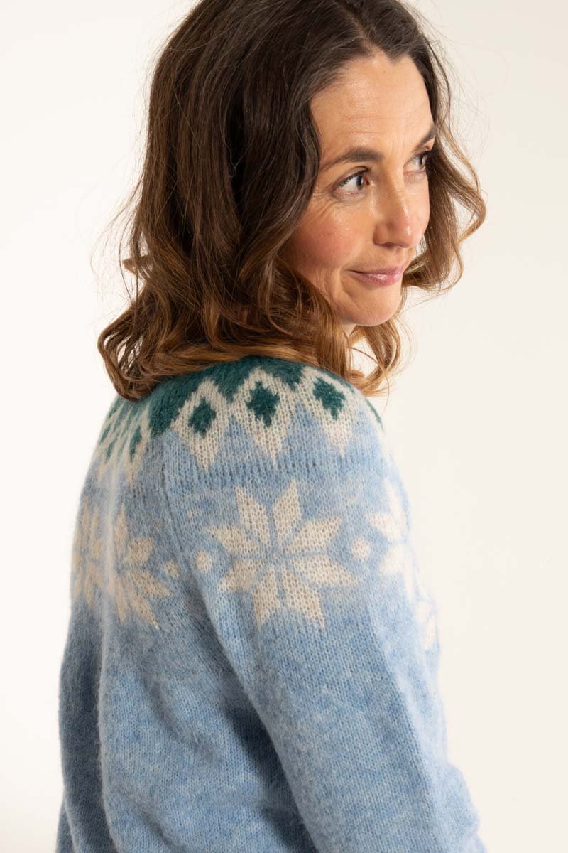 Danepeanut Alpaca Sweater Waterblue