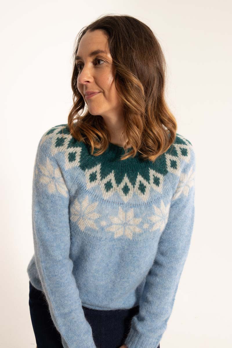 Danepeanut Alpaca Sweater Waterblue