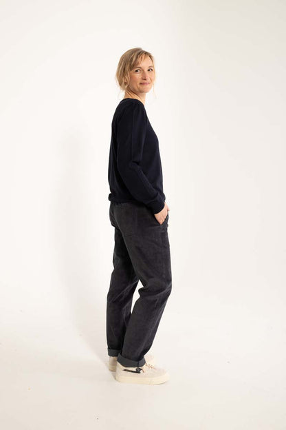 Daneholm Cord Stretch Pants Dark Navy