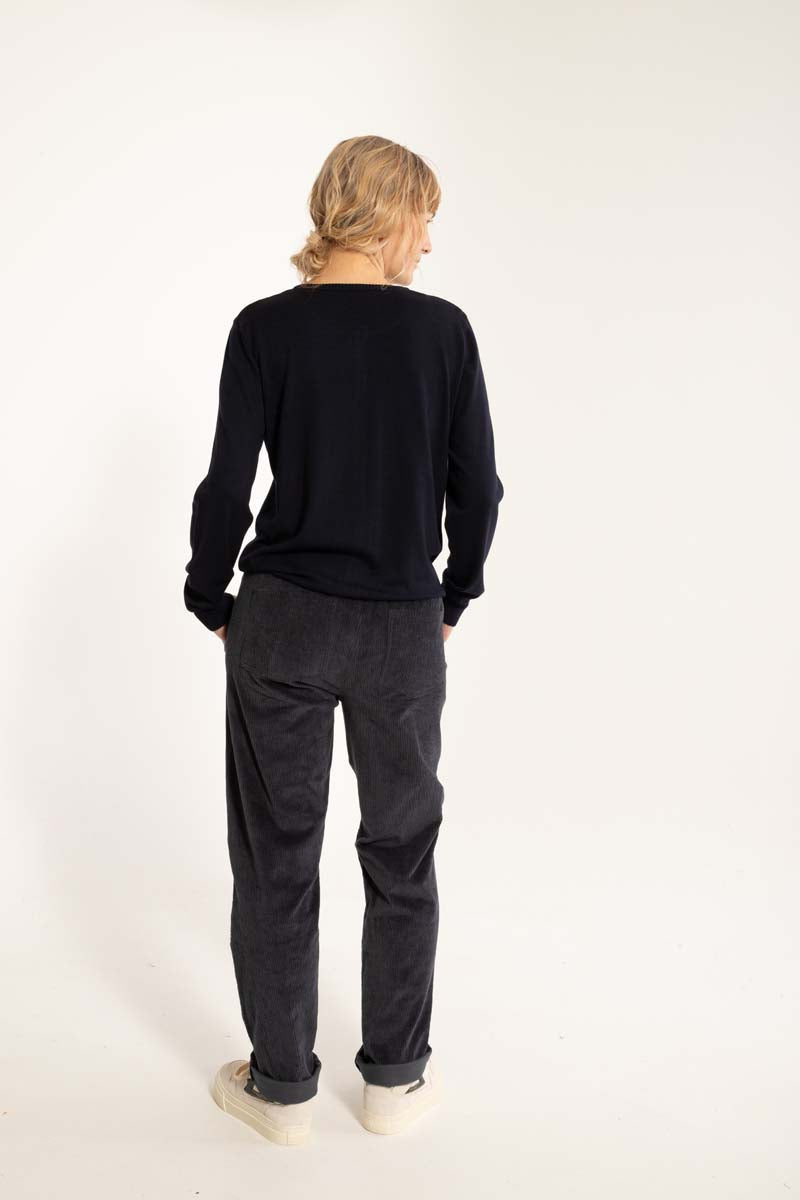 Daneholm Cord Stretch Pants Dark Navy